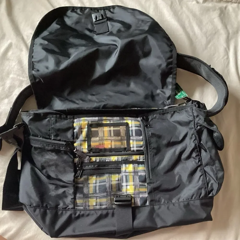 LL.Bean Yellow Plaid Messenger Bag NWT– Clueless Gorpcore Preppy Laptop Office